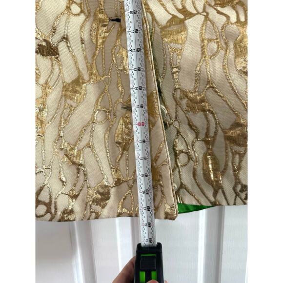 MR. BLACKWELL CUSTOM Vintage Gold Cream Satin-Lined Cape Capelet Jacket Wrap - Picture 5 of 8